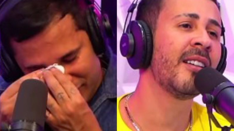 Após separação, Carlinhos Maia e Lucas Guimarães choram e trocam selinho no Podcats