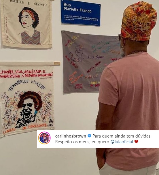 Após interromper gritos anti Bolsonaro, Carlinhos Brown dispara: 'eu quero Lula'