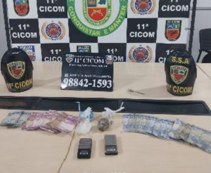 Dupla é presa enquanto vendia cocaína em bar no bairro Glória 