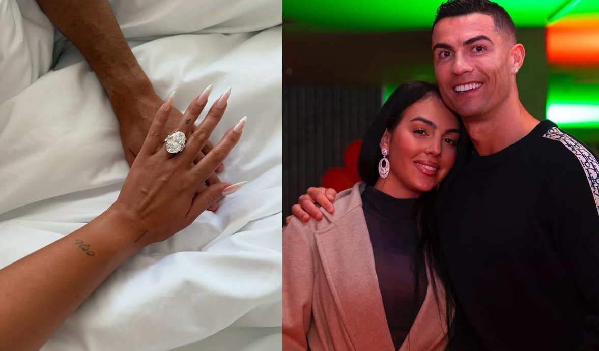 Cristiano Ronaldo pede Georgina Rodríguez em casamento com anel de diamante gigantesco