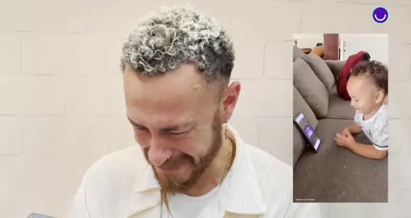 Fred chora ao assistir vídeo do filho pela 1ª vez após o BBB 23; vídeo