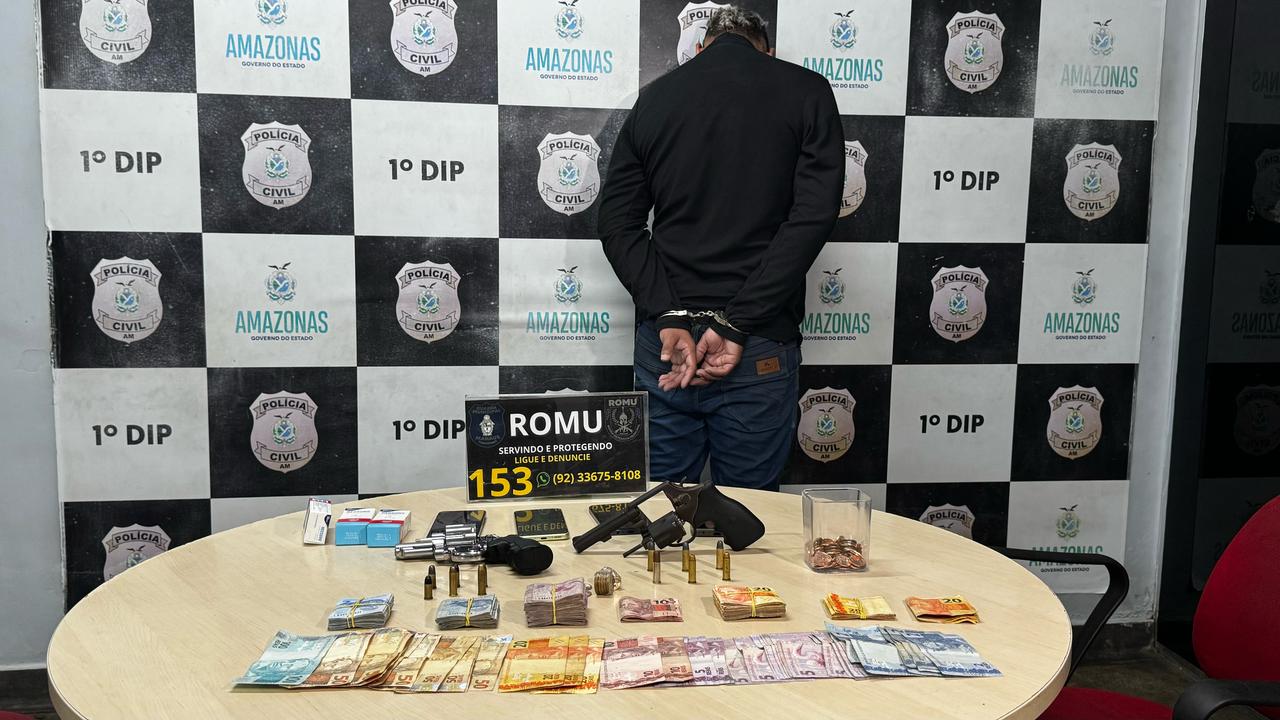 Homem é preso após assalto a Drogasil no Japiim; outros dois suspeitos fugiram 