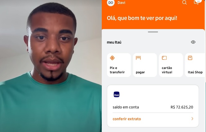 Davi, do BBB24, mostra valor arrecadado após divulgar próprio pix ao pedir doação para o RS