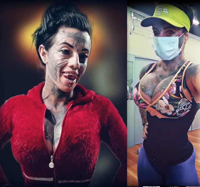 Mulher Demônia precisou reaprender a beijar após bifurcar língua e fala sobre modificações extremas