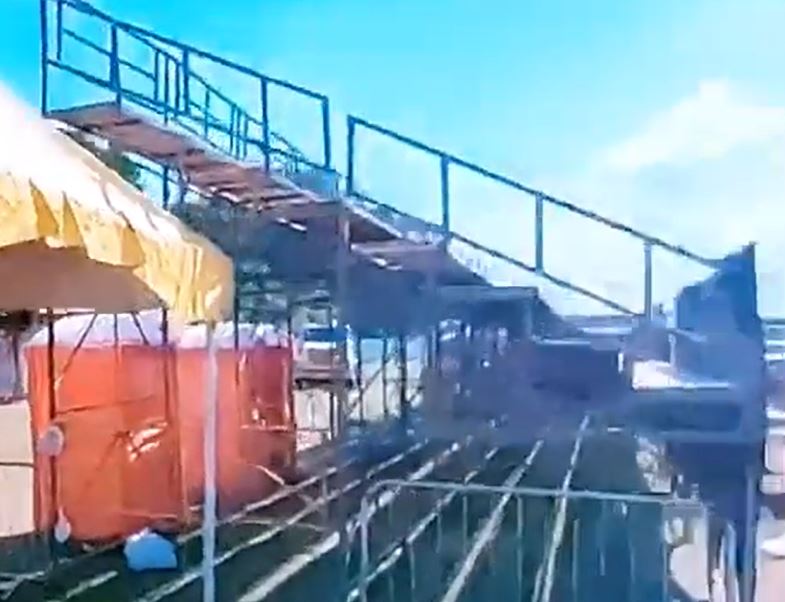 Bebê despenca de arquibancada de 5 metros durante rodeio no Amazonas