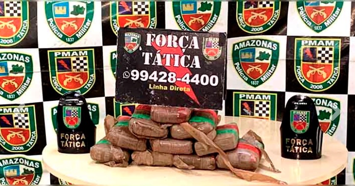 Homem é preso em táxi com 10kg de drogas em Manaus