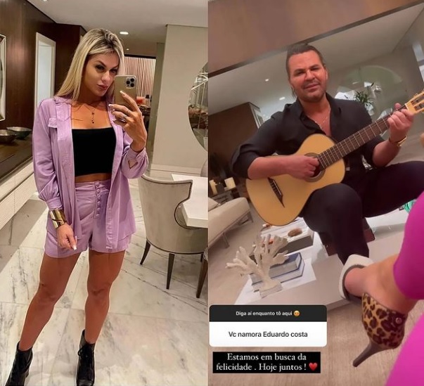 Influencer mostra foto com Eduardo Costa após ser acusada de ‘abandonar marido'