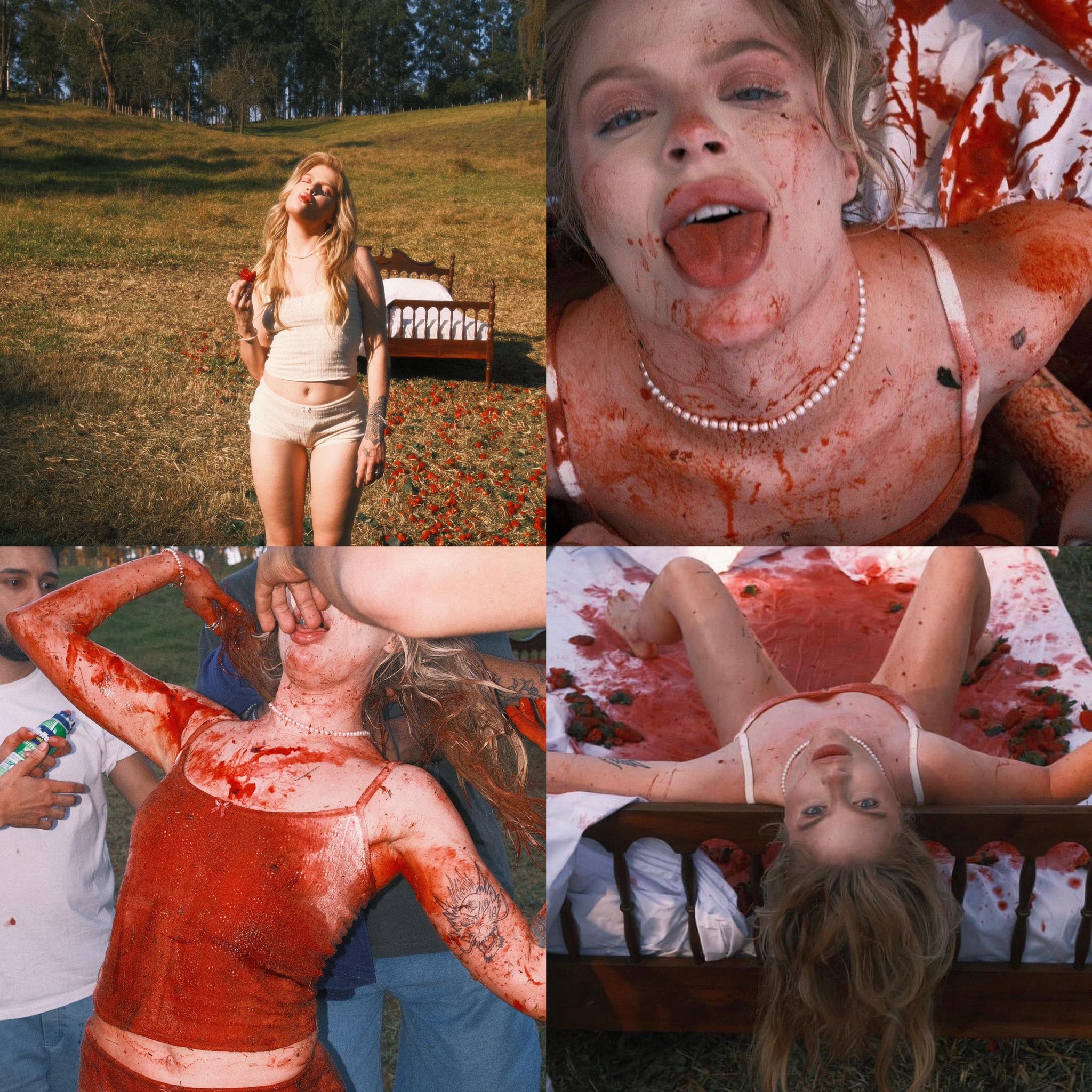 Luísa Sonza anuncia novo álbum com 'fotos sangrentas' na cama; veja