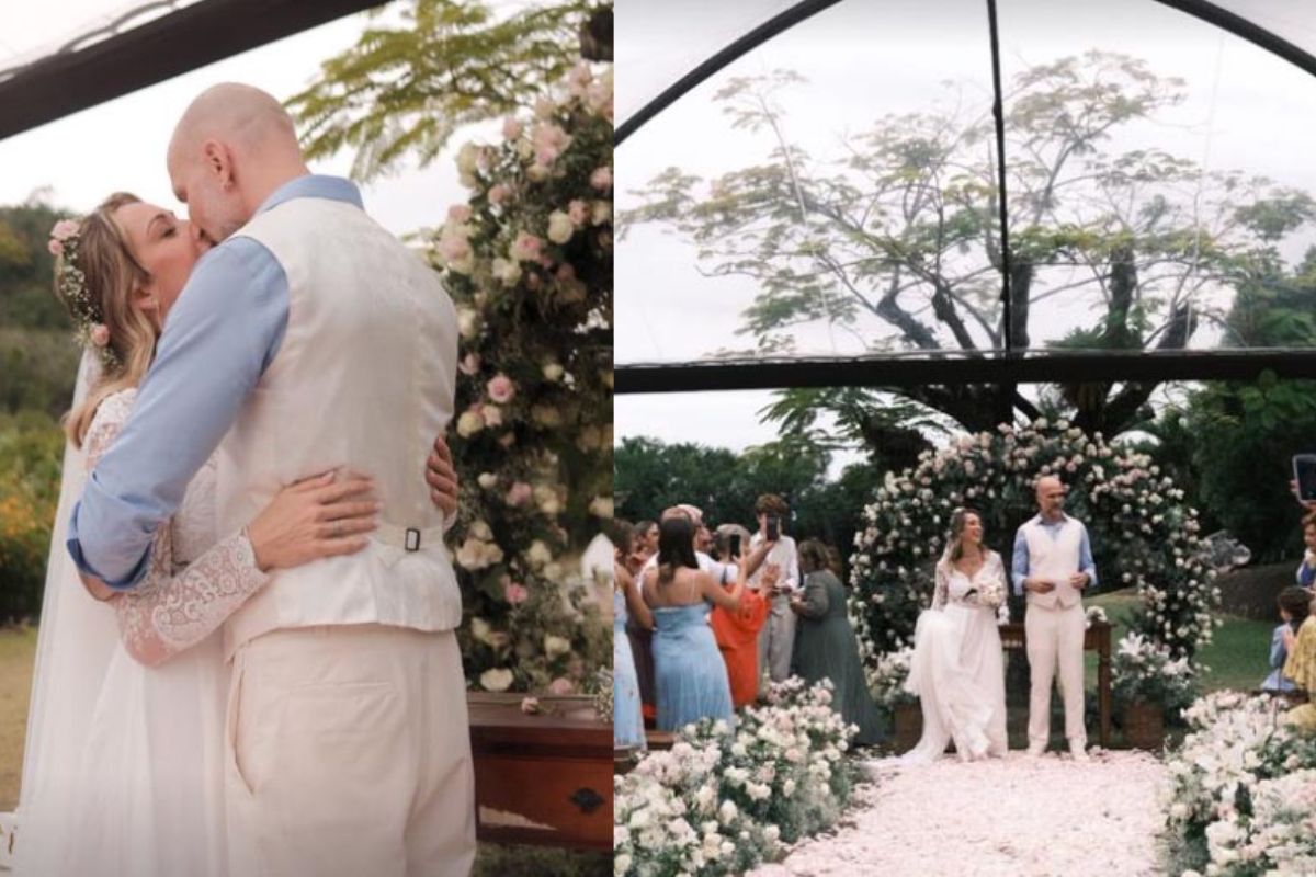  Isa Scherer mostra casamento luxuoso do pai, o ex-nadador Xuxa