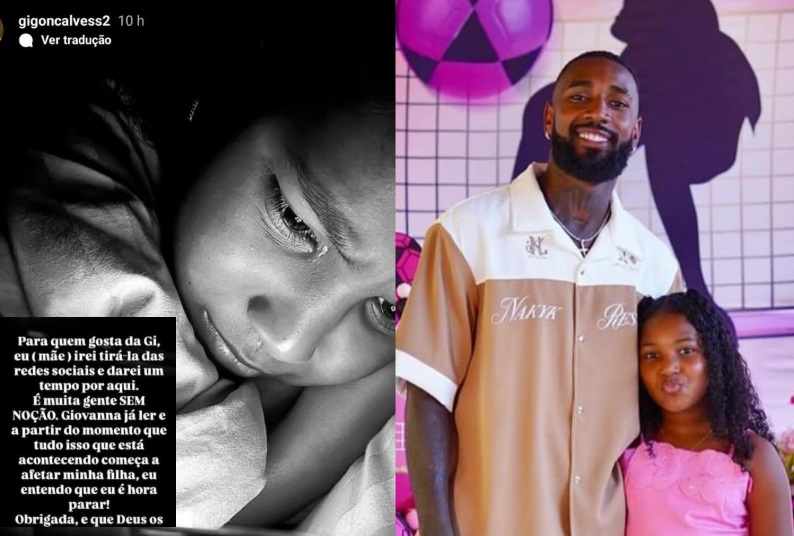 Filha de Gerson sofre ataques em meio à saída de meia do Flamengo