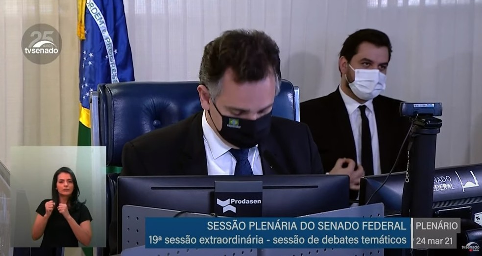 Pacheco pede investigação após gesto de assessor do Bolsonaro no Senado
