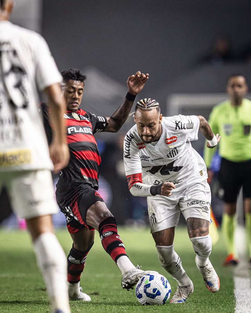 Na corrida pelo título, Flamengo e Palmeiras enfrentam Santos e Mirassol  neste domingo