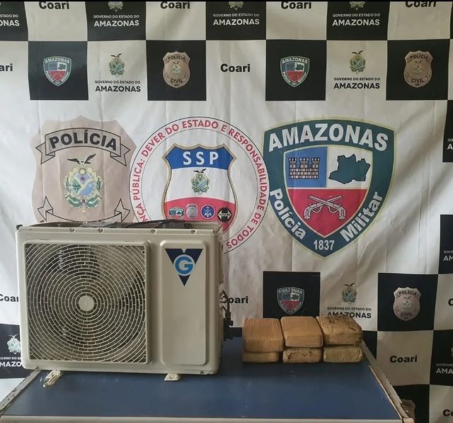 Drogas avaliadas em quase R$ 100 mil são apreendidas em ar-condicionado no Amazonas