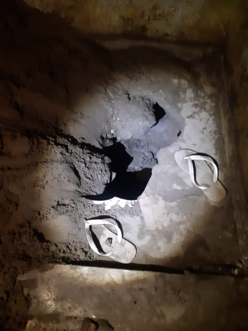 Vídeo: Fugitivos da delegacia de Iranduba escavaram lugar do vaso sanitário