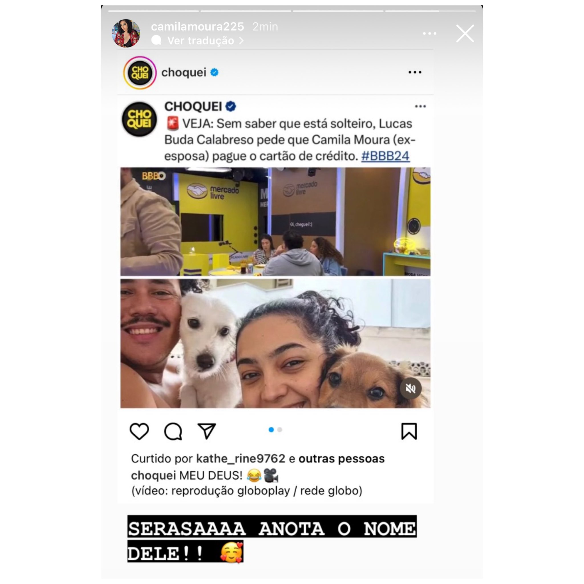 Lucas Buda lembra esposa de pagar cartão de crédito e Camila responde: 'Serasa anota'