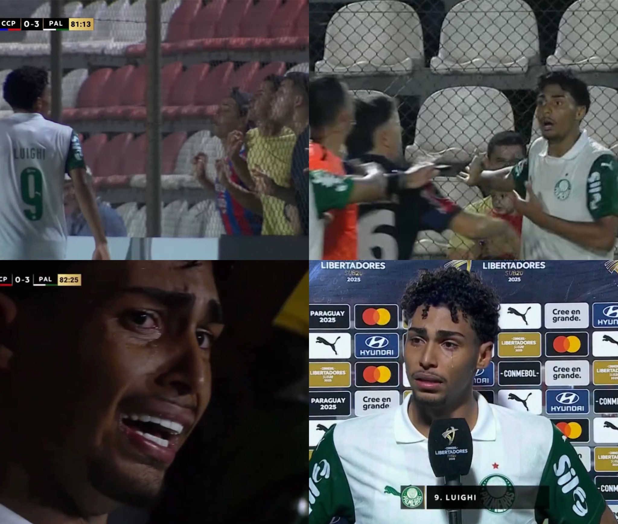 Palmeiras repudia punições brandas a racismo contra Luighi e vai acionar a FIFA