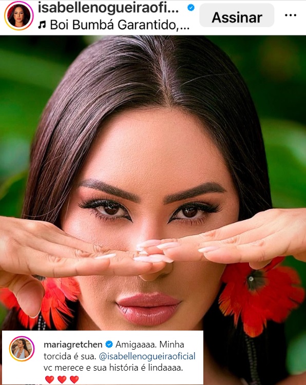 Gretchen declara torcida para manauara Isabelle entrar no BBB24