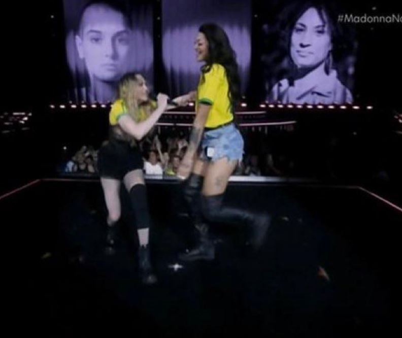 Madonna exibe foto de Marielle Franco no telão de show em Copacabana