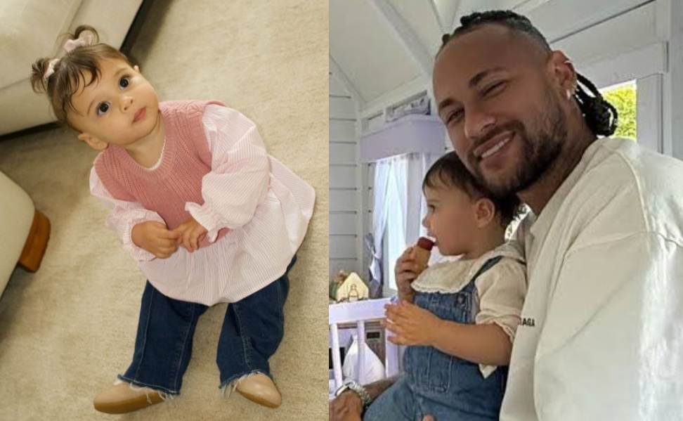 Neymar e Bruna Biancardi marcam presença em aniversário de Helena; vídeos