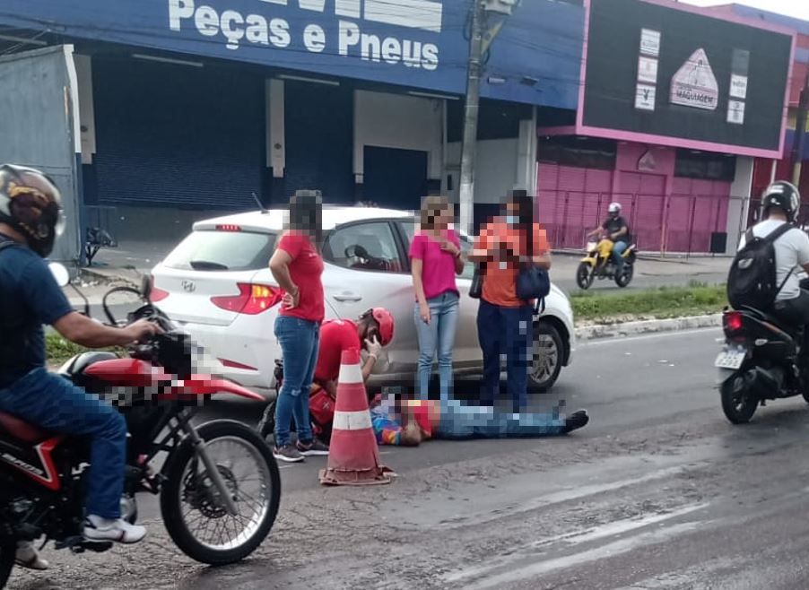 Homem é atropelado ao tentar atravessar avenida em Manaus