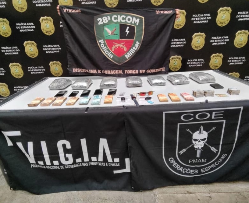 Polícia prende traficantes e causa prejuízo de R$ 440 mil ao crime em Manaus
