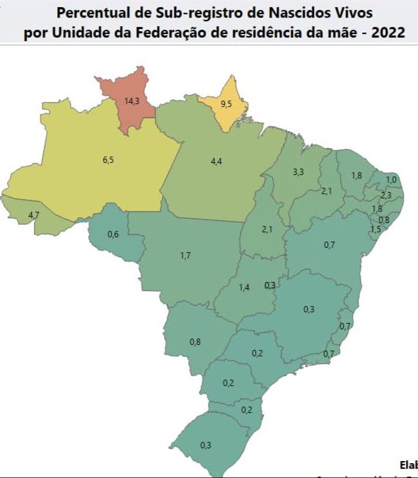 Amazonas é o terceiro estado do País com sub-registros de nascimentos