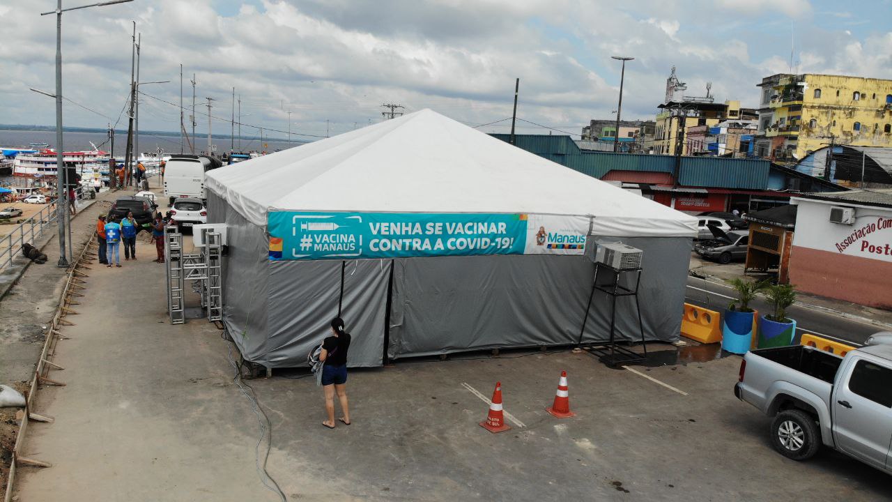 Veja horário de funcionamento do ponto de vacinação na orla da Manaus Moderna