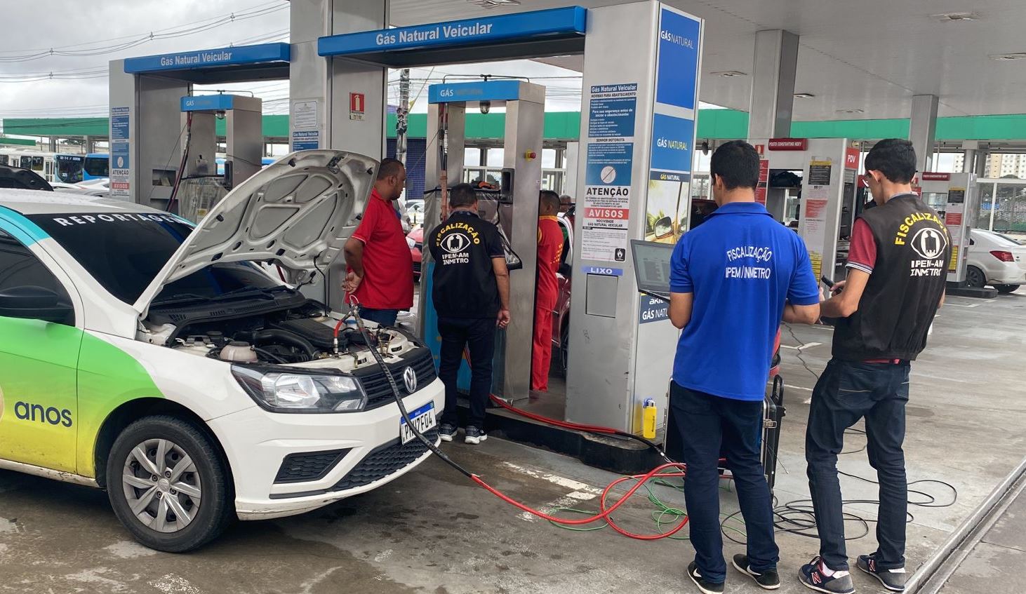 Posto de combustível de gás natural veicular em Manaus é autuado por erro em medidores