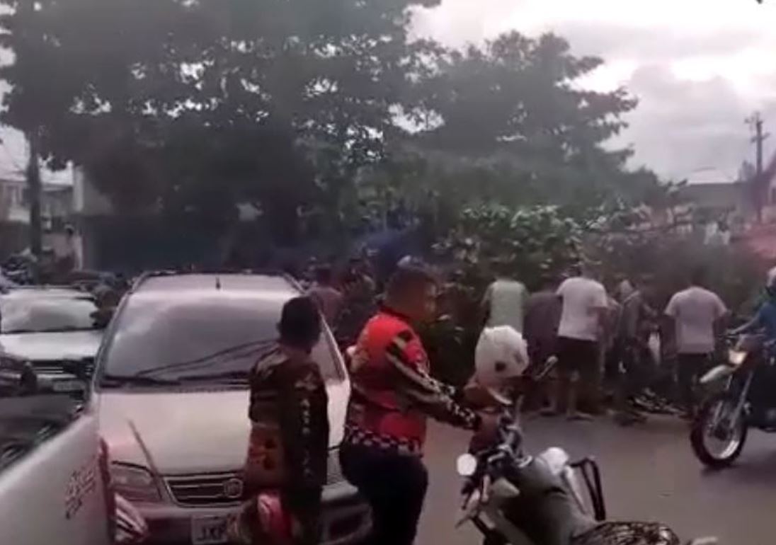 Ventania faz árvore cair sobre banca de feirante em Manaus 