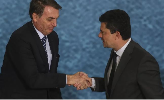 Ex-ministro Sergio Moro declara apoio a Bolsonaro