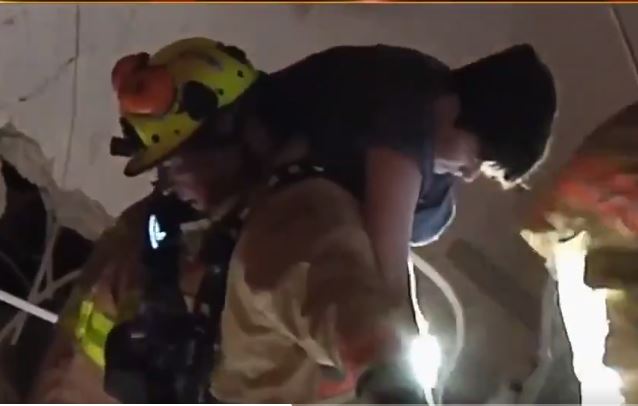 Vídeo mostra resgate de jovem soterrado em desabamento de prédio em Miami Beach