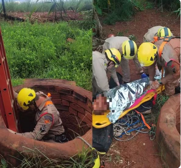 Idoso é resgatado após passar quatro dias dentro de cisterna 