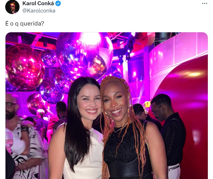 Karol Conká posa com Juliette e recria meme: "é o que querida?"