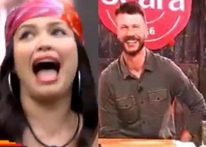  Juliette ‘pira’ ao ser consolada por Rodrigo Hilbert após levar tombo