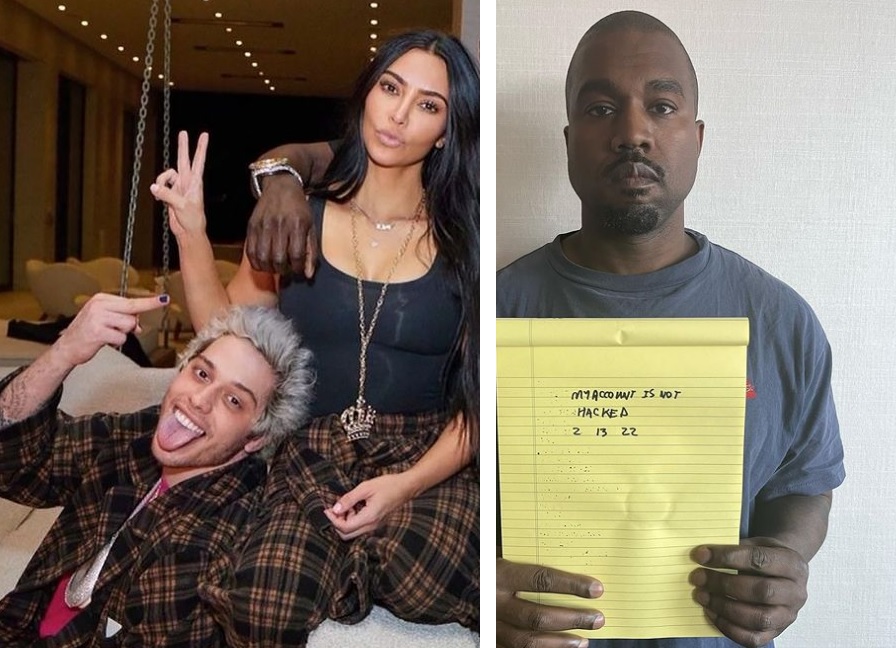 Kanye West faz série de posts atacando namorado de Kim Kardashian, Pete Davidson