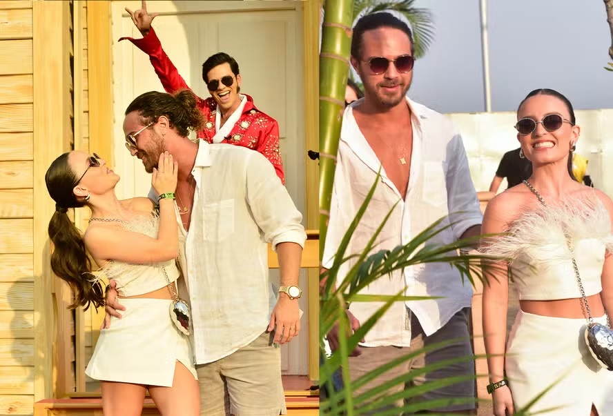 Larissa Manoela e André Luiz Frambach renovam votos de casamento no Rock in Rio