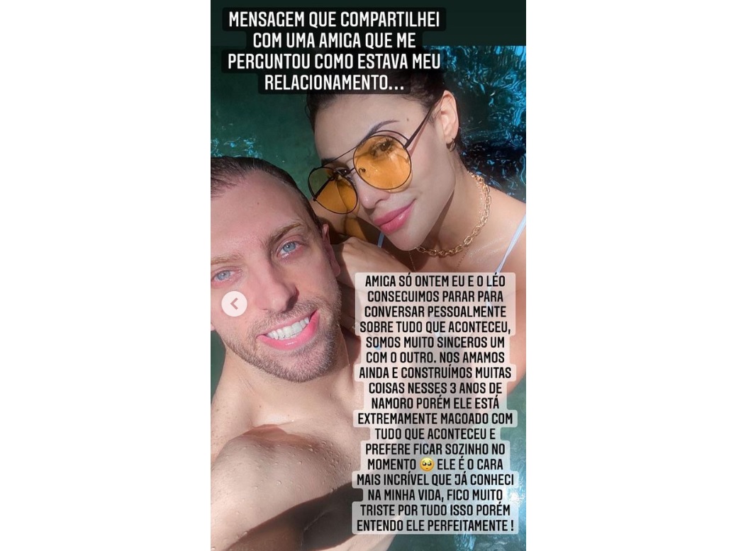 Chega ao fim namoro de Leo Lins e Aline após suposta traição: 'extremamente magoado'