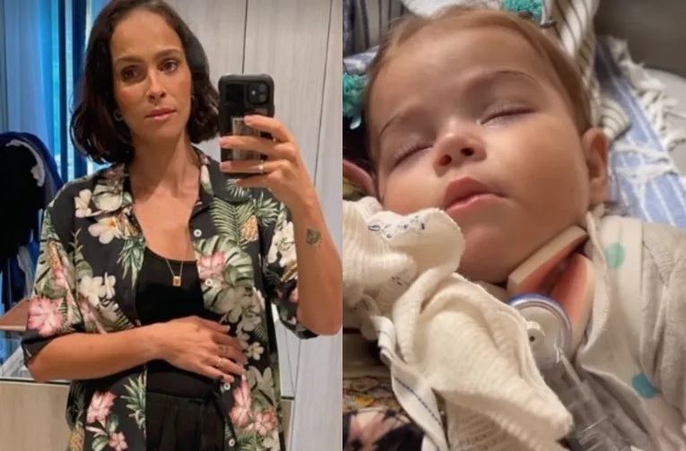 Leticia Cazarré pede orações para filha: 'temperatura e frequência cardíaca instáveis'
