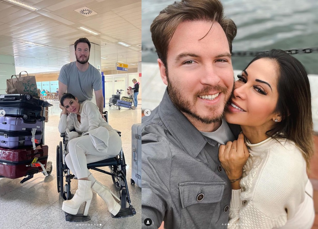 Em cadeira de rodas, Maíra Cardi se declara a Thiago Nigro: 'meu lado masculino saiu para ele entrar'