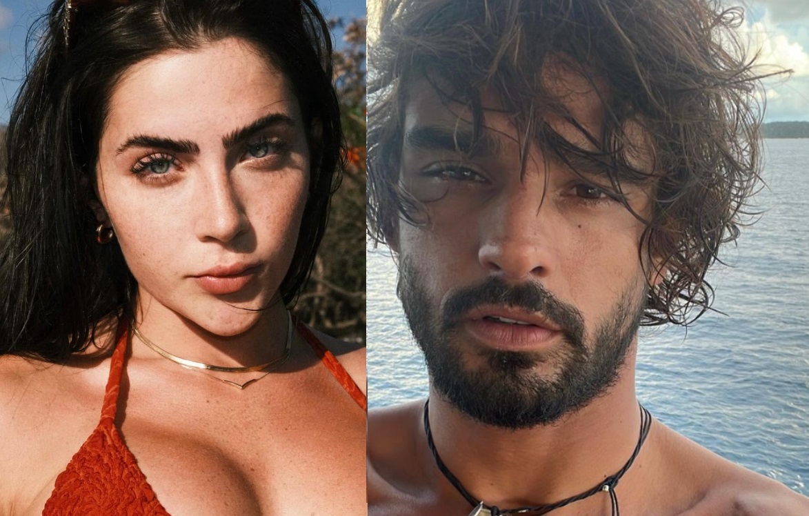 Jade Picon e Marlon Teixeira são vistos aos beijos e deixam festa juntos em Noronha