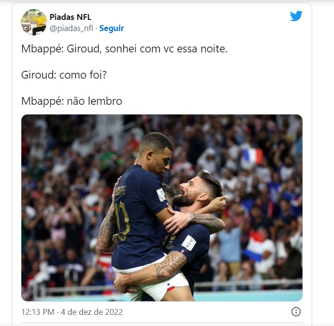 Artilheiros do amor? Comemoração de Mbappé e Giroud rende memes; veja