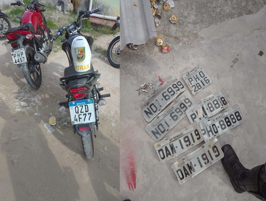 Polícia recupera motocicletas roubadas e descobre depósito de placas clonadas em Manaus