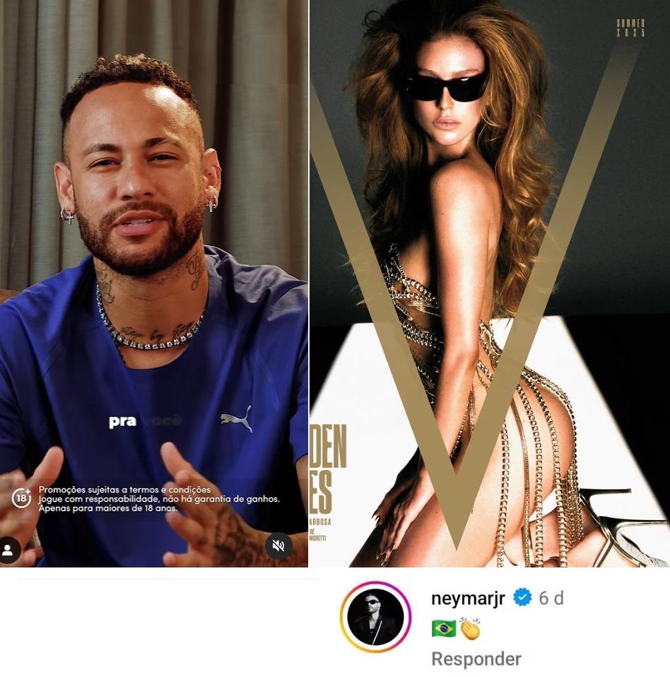Neymar é criticado por comentar em foto sensual de Marina Ruy Barbosa