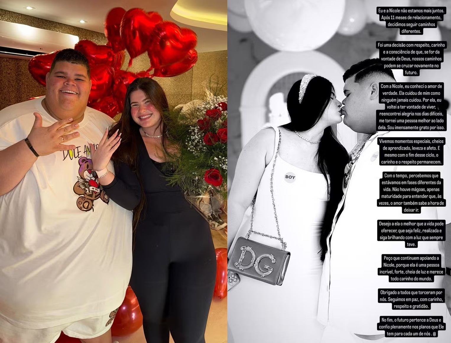 Influenciador Gordão da XJ anuncia término em meio a processo de emagrecimento