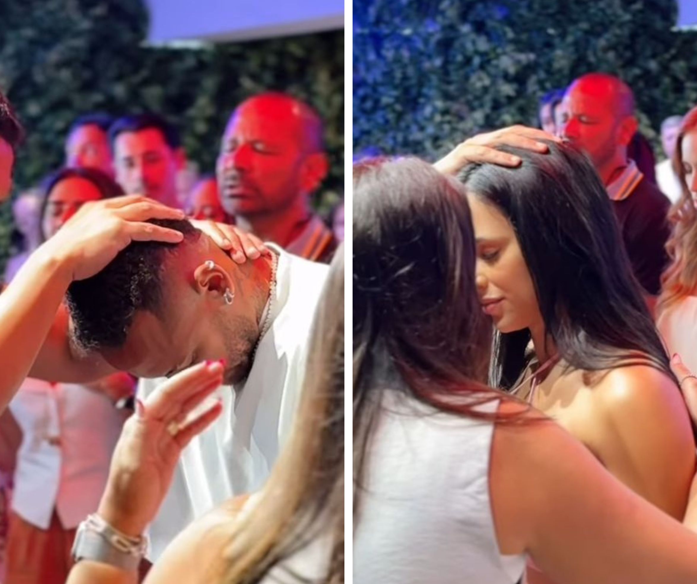Neymar e Bruna Biancardi são “abençoados” em culto durante almoço de Páscoa