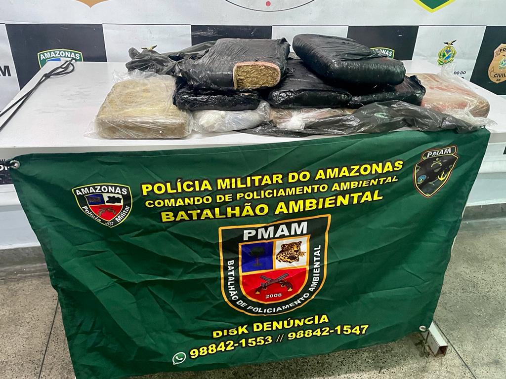 Polícia apreende 10kg de drogas escondidas em caixa de isopor de Manaus