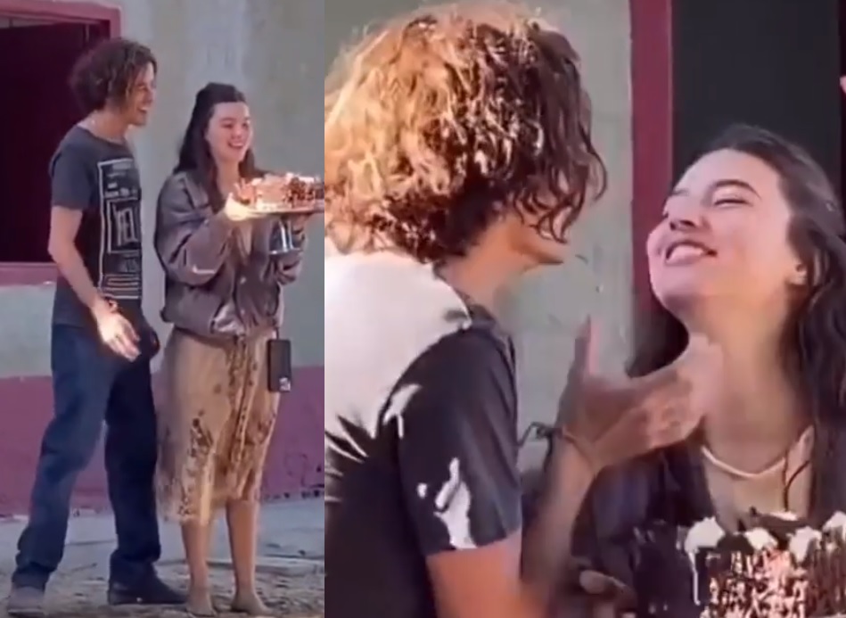 É namoro? Jesuíta Barbosa e Alanis Guillen se beijam em vídeo de aniversário da atriz