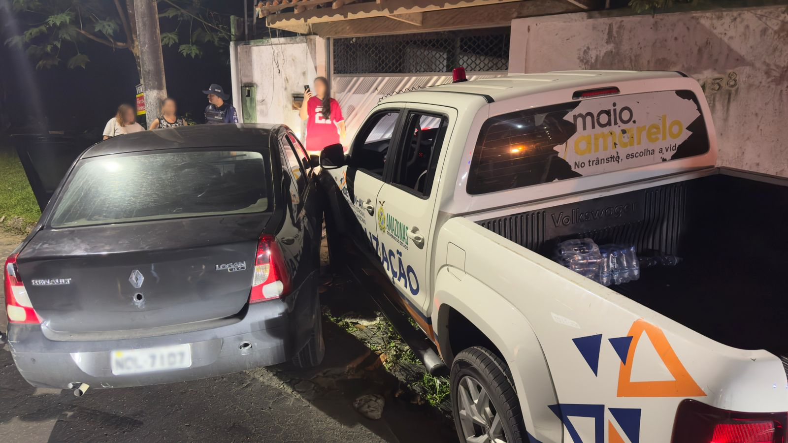 Motorista alcoolizado invade contramão ao tentar fugir de fiscalização do Detran em Manaus