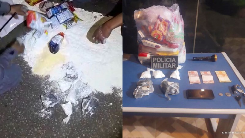 Dupla é presa tentando entrar no Amazonas com droga escondida em cesta básica