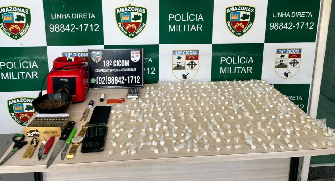 PM desarticula "laboratório" de drogas e prende dupla no Colônia Terra Nova